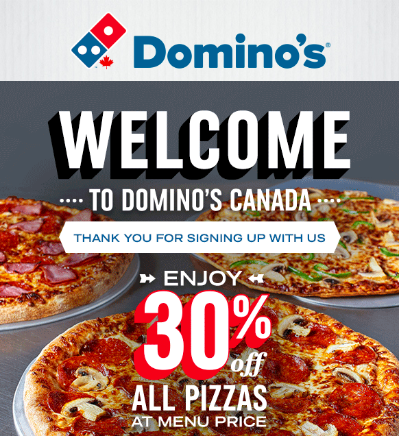 ドミノのロイヤルティプログラムのオンボーディングメール