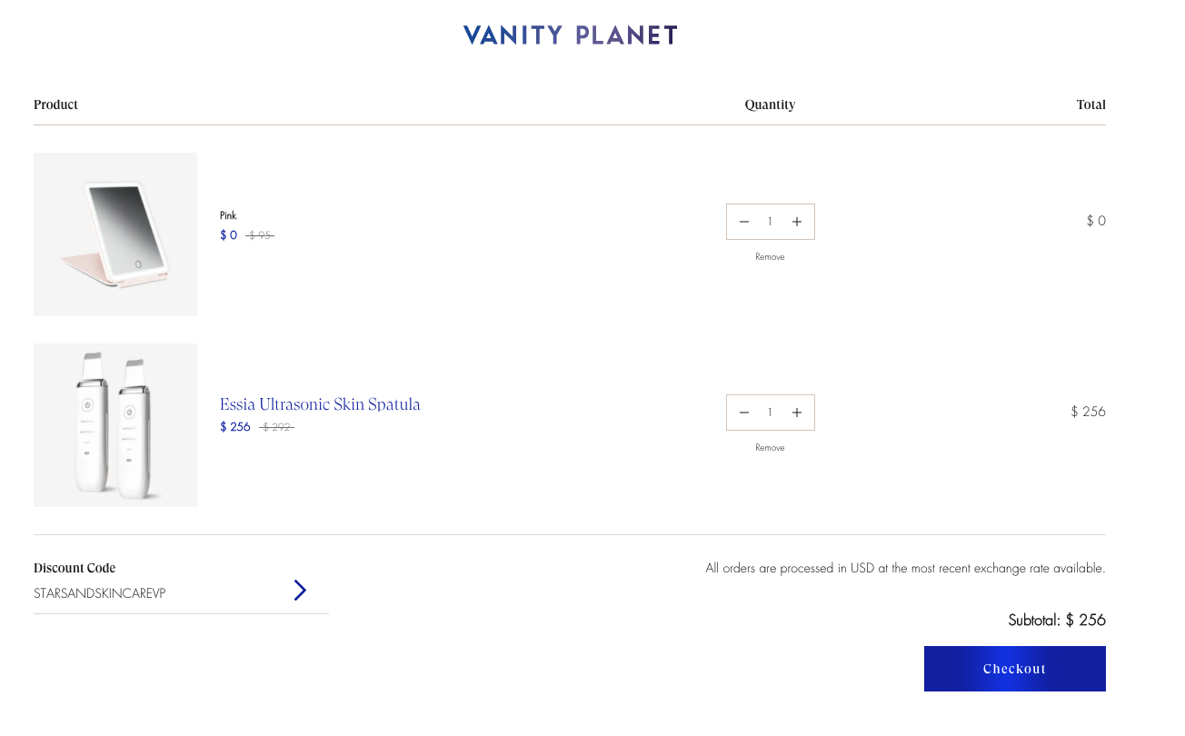 แอปพลิเคชั่นอัตโนมัติคูปอง Vanity planet