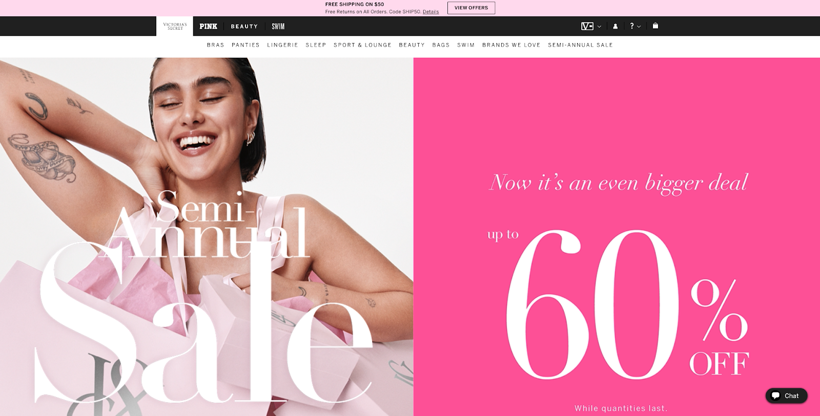 หน้าขาย Victorias Secret