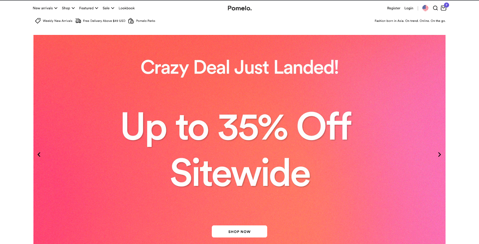 หน้าหลัก โปรโมชั่นส่วนลด Pomelo ทั่วโลก