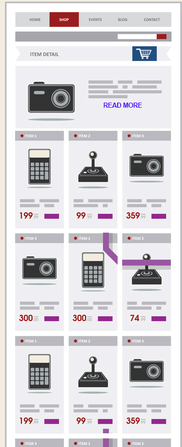 Descrieri lungi ale categoriilor de comerț electronic ascunse în spatele linkului „citește mai mult”.