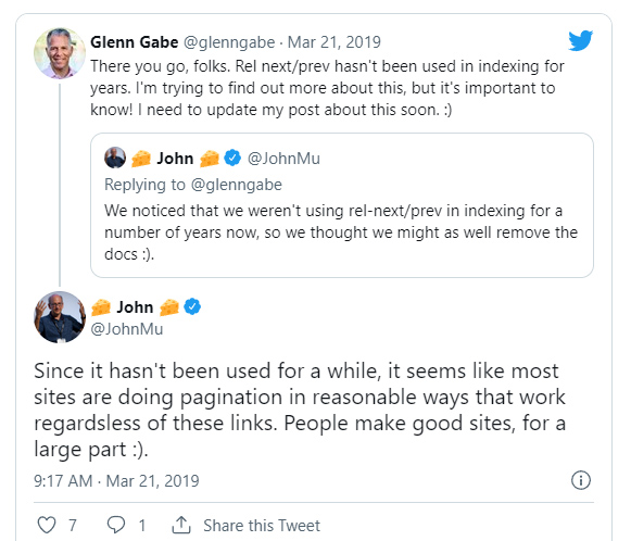 يوضح جون مولر من Google أن معظم المواقع تقوم بترقيم الصفحات بطرق معقولة.