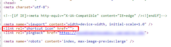 空のファビコンコード。