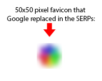 間違ったサイズのファビコン。