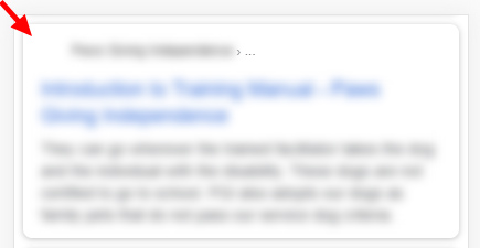 Google検索結果の空白のファビコン。