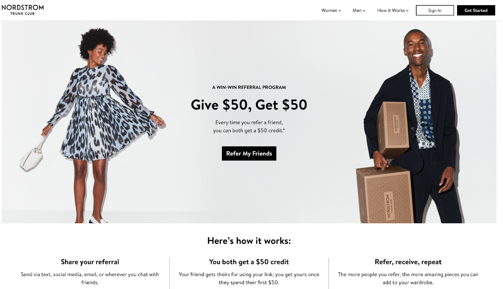 Pagina di destinazione di riferimento di Nordstron