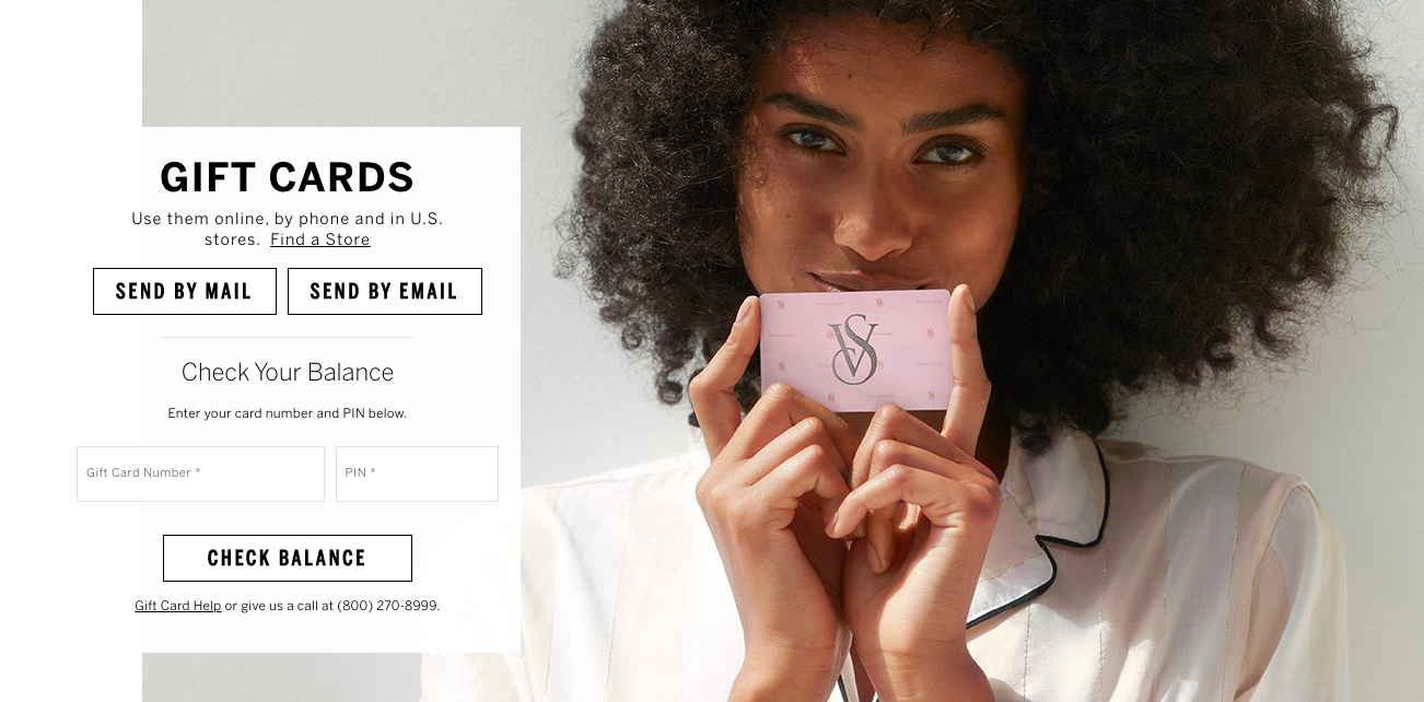 Victoria's Secret Wahl des Kartenformats