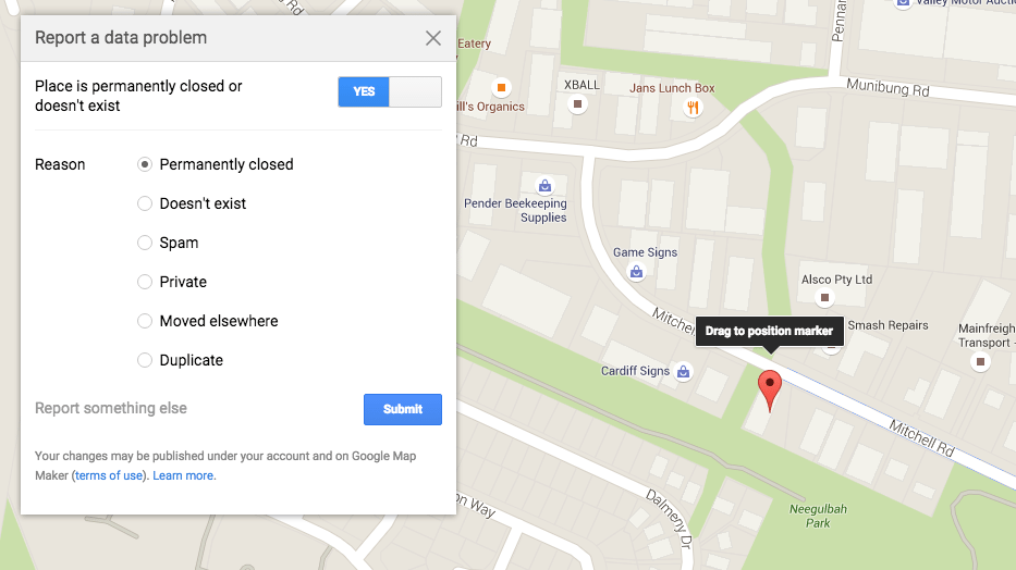 raportați o problemă de date