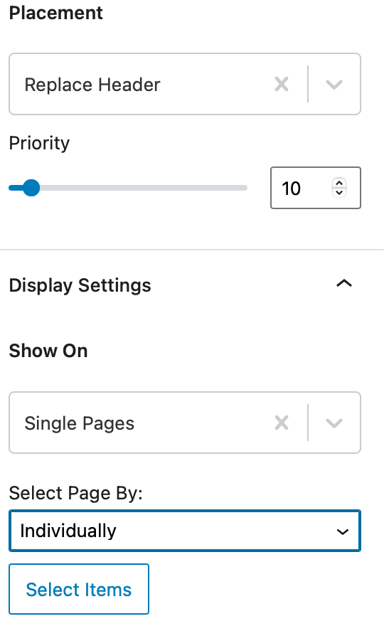 sostituisci l'intestazione usando i modelli di elementi kadence