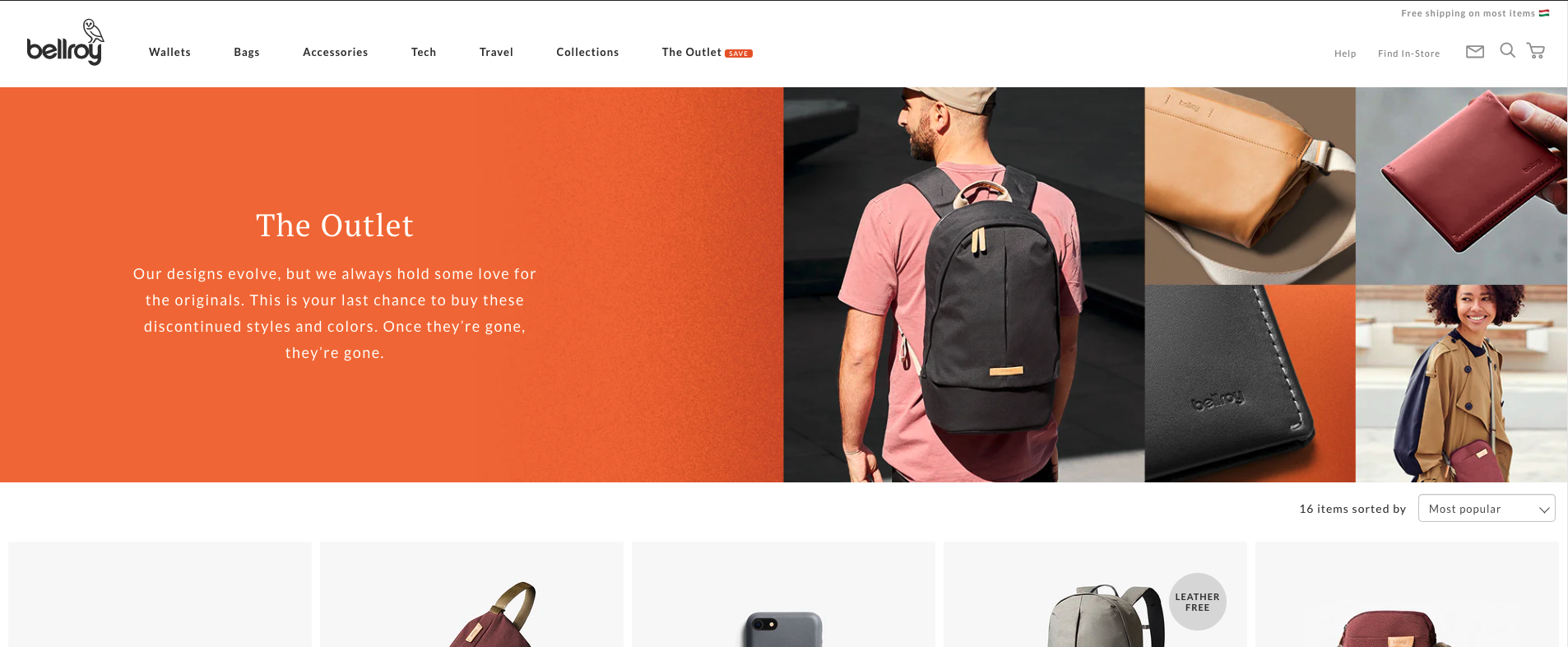 Bellroy Outlet für automatische Rabatte