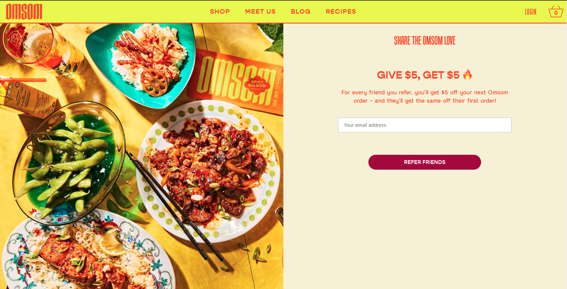 Pagina de destinație de referință Omsom