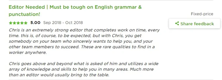Buenos comentarios de trabajos creativos de escritor independiente.