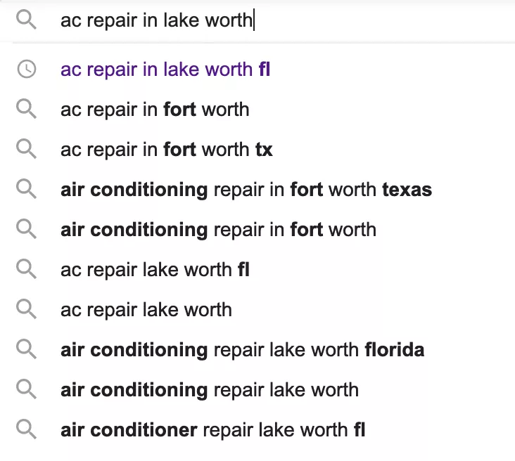 Cele 4 strategii de marketing HVAC pentru a genera clienți potențiali constante pentru orice companie HVAC keyword reseach for HVAC marketing using Google autosuggest