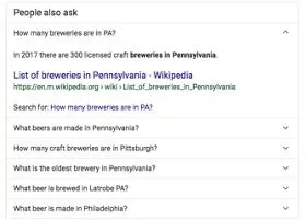 SEO per i birrifici: una guida alla ricerca di parole chiave e alla SEO on-page breweries people also ask