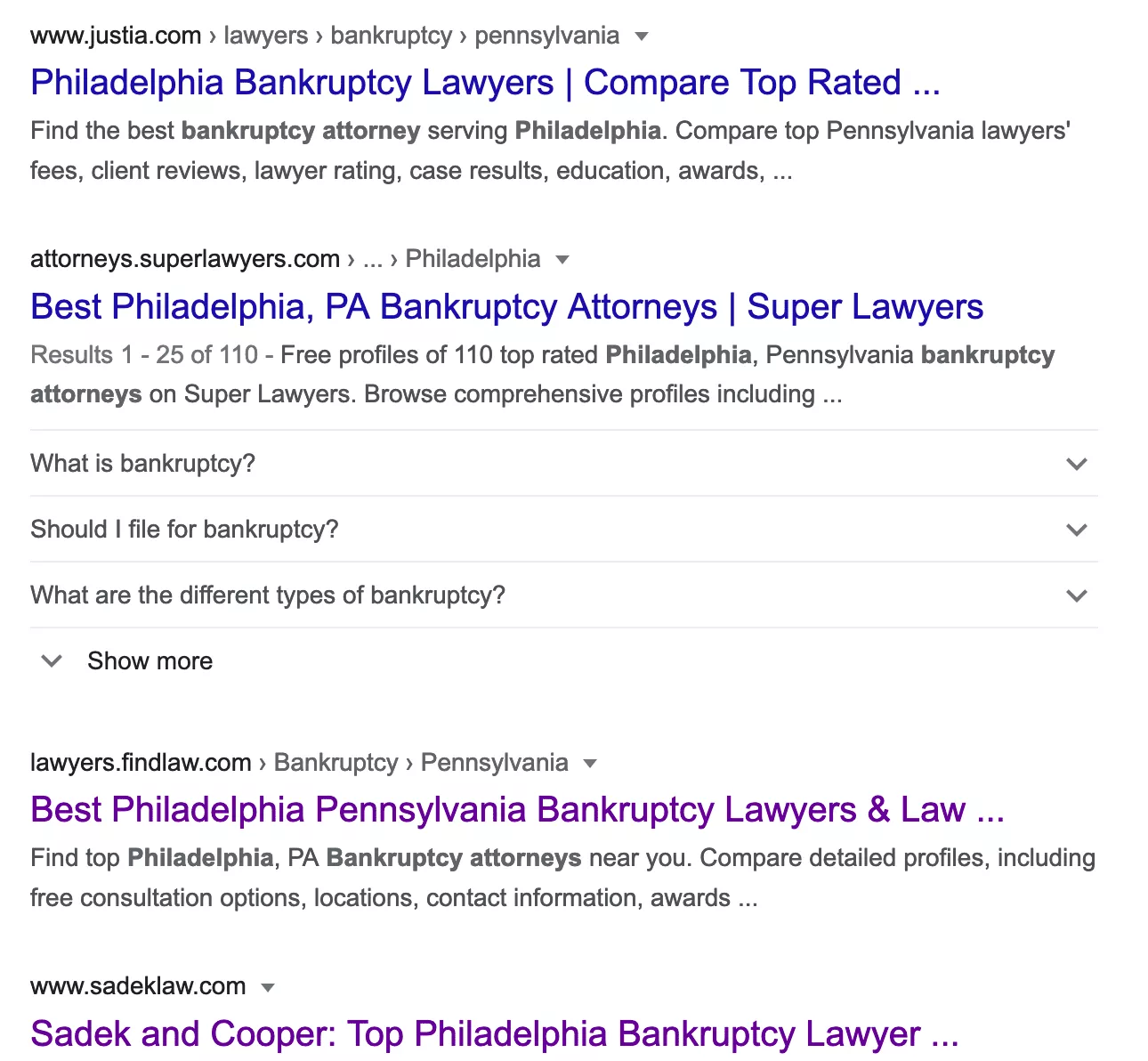 SERP for lawyers