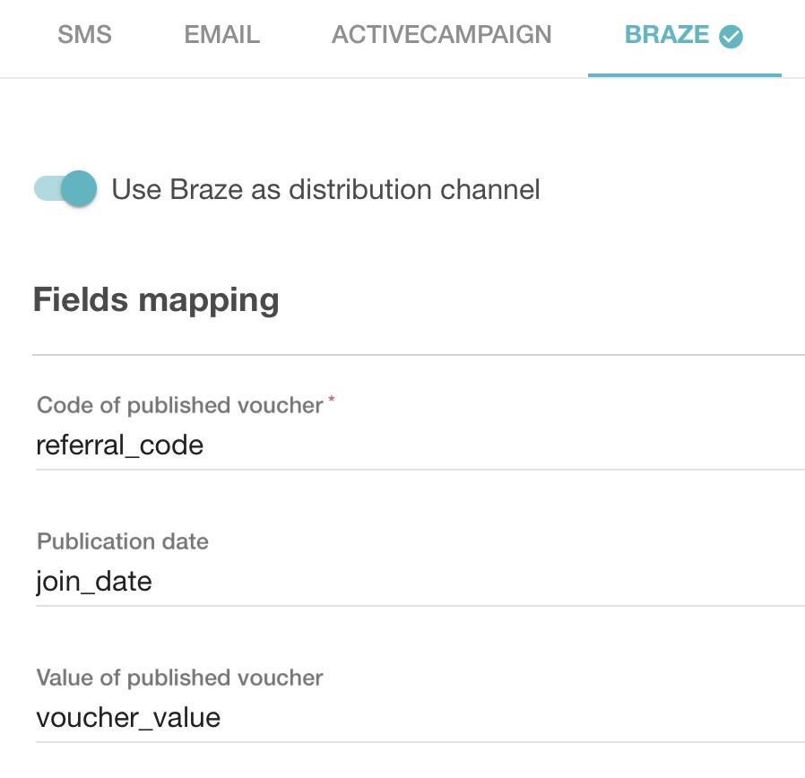 Dystrybucja Braze programu polecającego