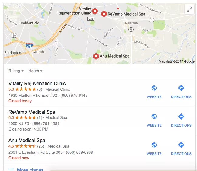 improve search engine rank local map results