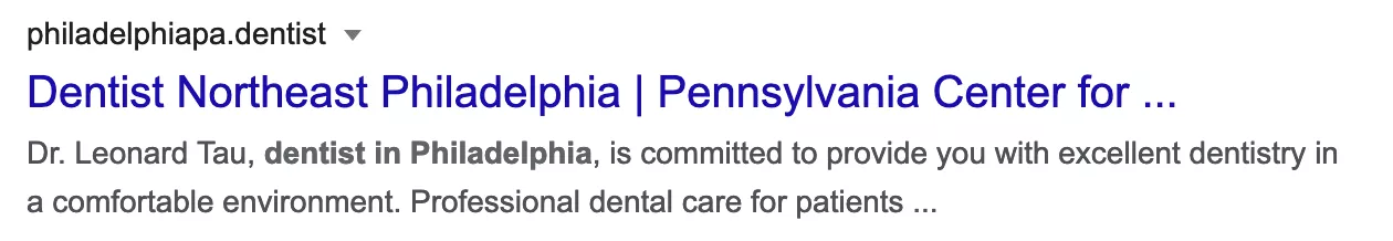 example of truncated title tag