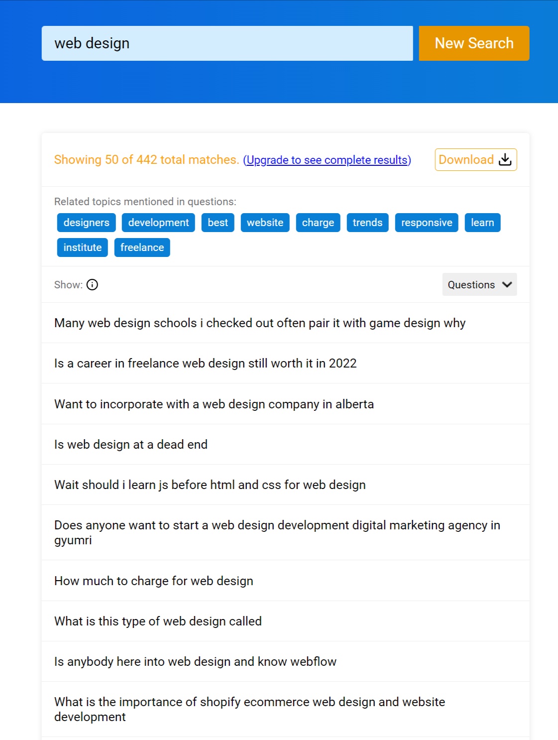 QuestionDB - Alat Pertanyaan Kata Kunci Gratis