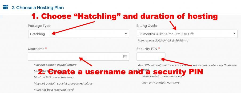Шаг 2 регистрации HostGator