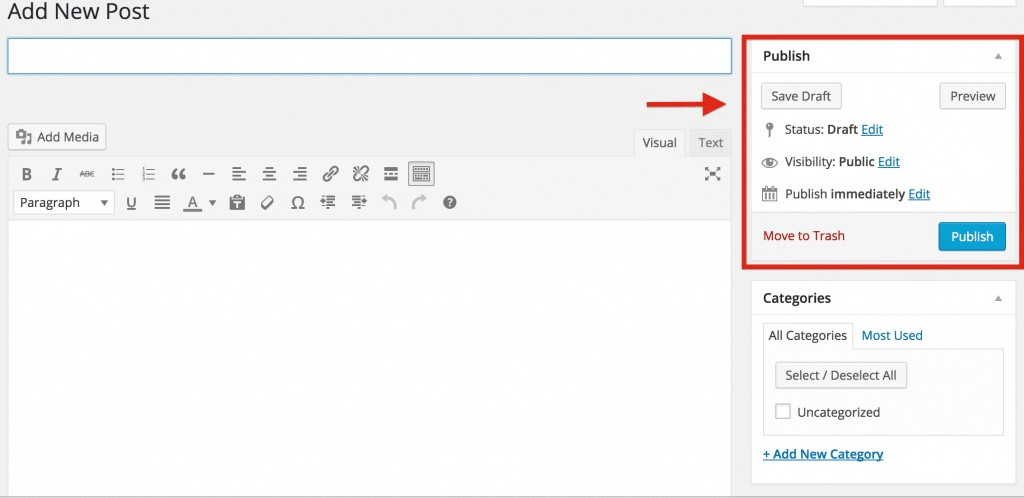 Видимость статуса сообщения в блоге
