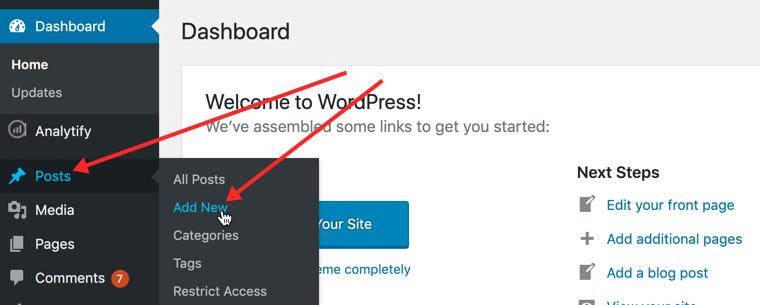 Как опубликовать в блоге WordPress