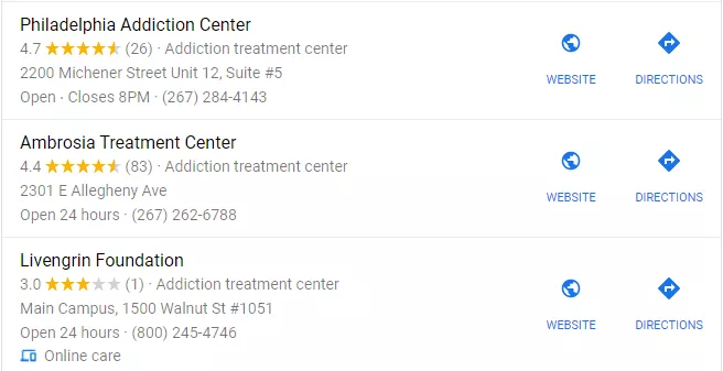 2022년 효과적인 중독 치료 마케팅 전략 local seo for addiction treatment