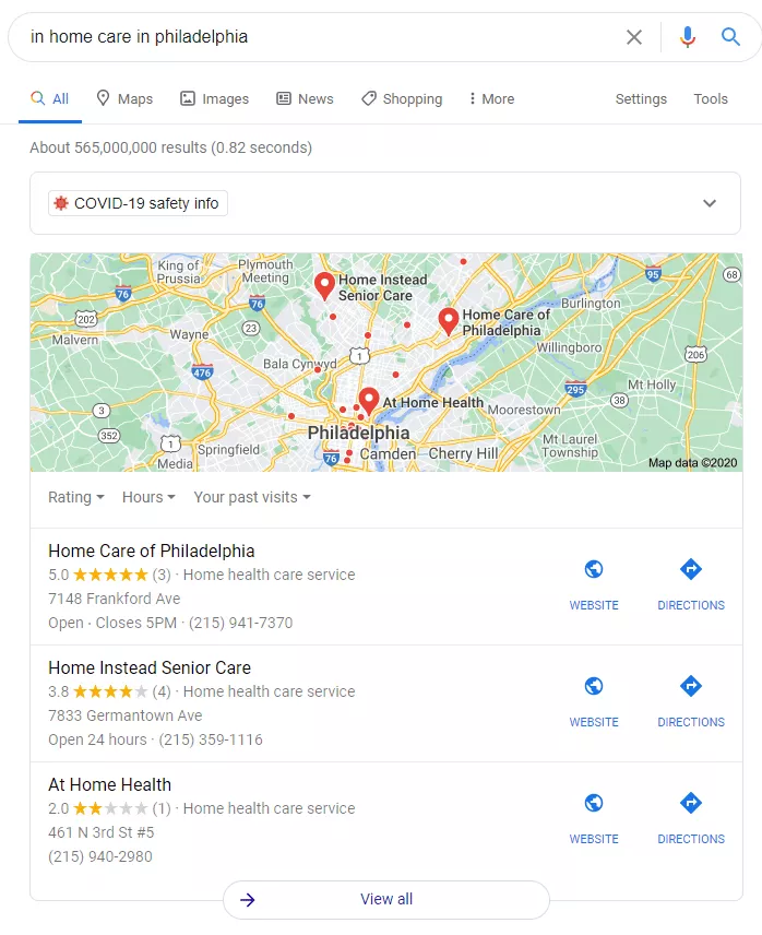 map results for SEO