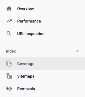 Google Search Console Coverage Report