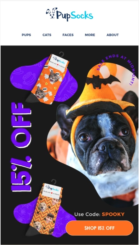 Pupsocks-コードSPOOKYで15％割引