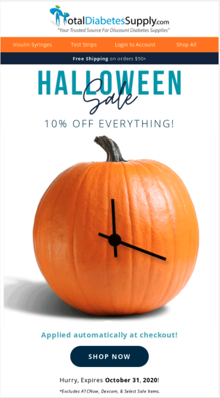 糖尿病の総供給量–推定製品を除くすべてが10％オフ