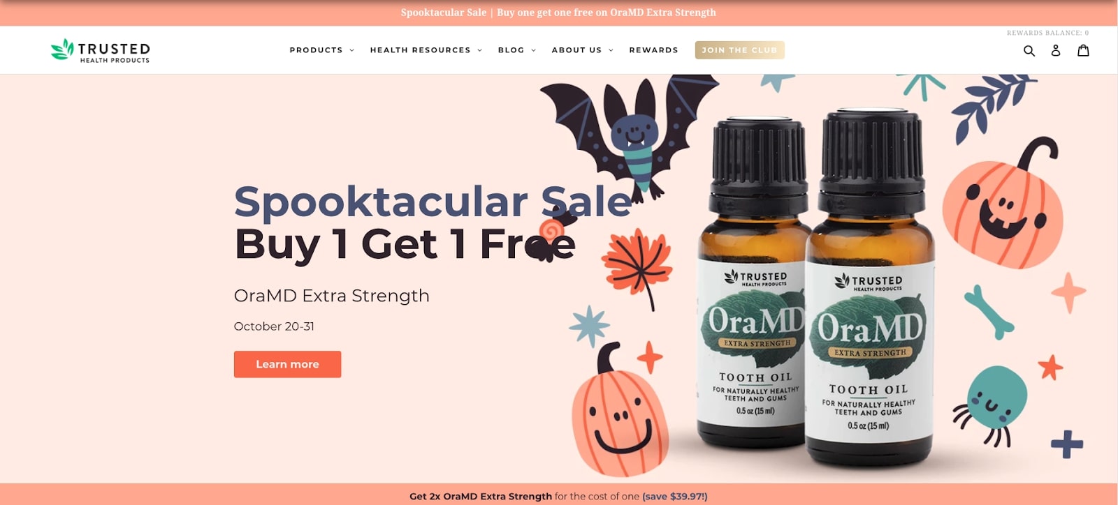 信頼できる健康製品が1つ購入すると1つ販売-ハロウィーンプロモーションキャンペーン