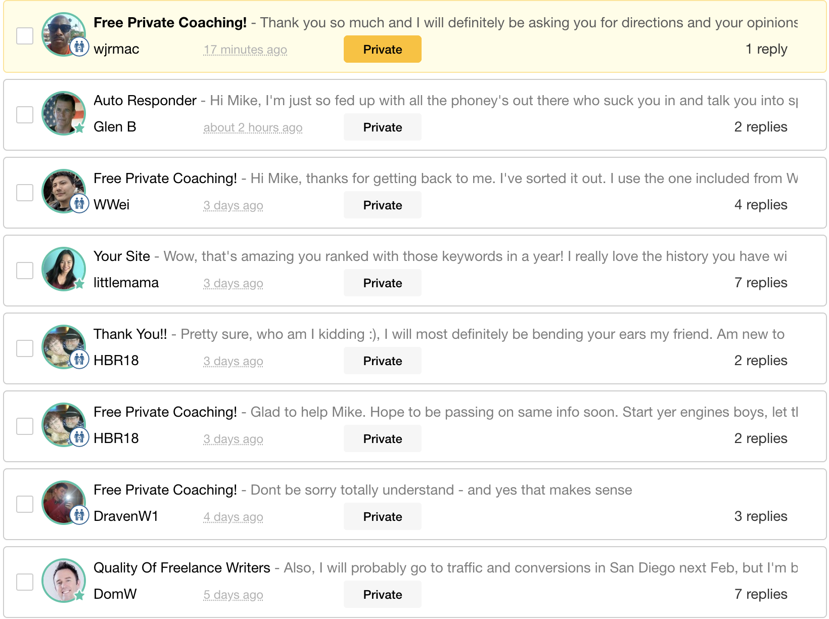 裕福なアフィリエイトの苦情メッセージ