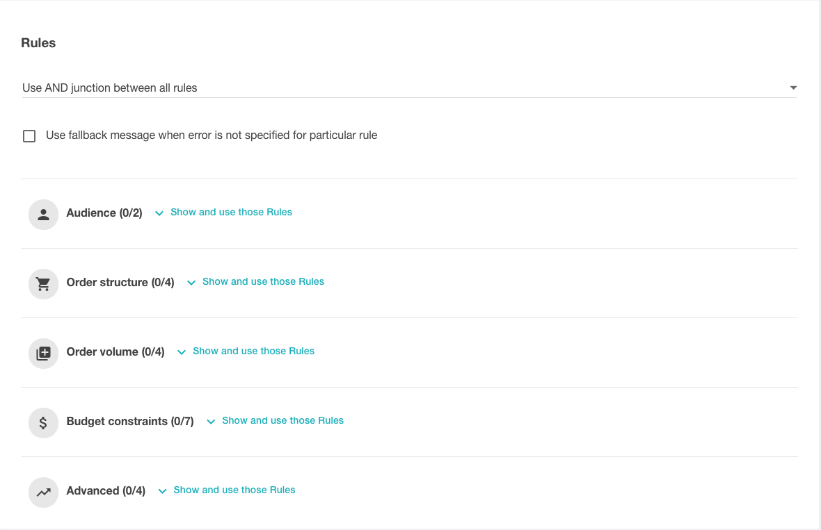 Voucherify 中的驗證規則