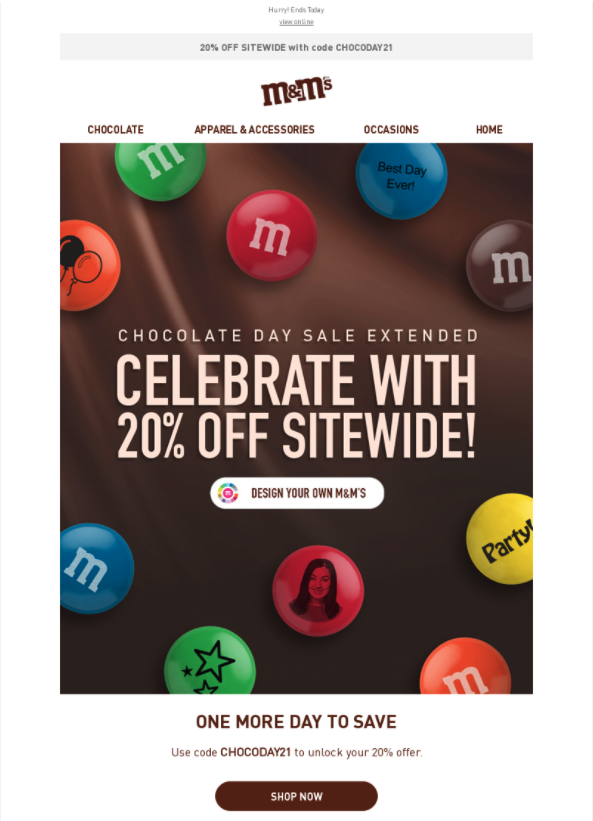 M&M's Rabattaktion 3