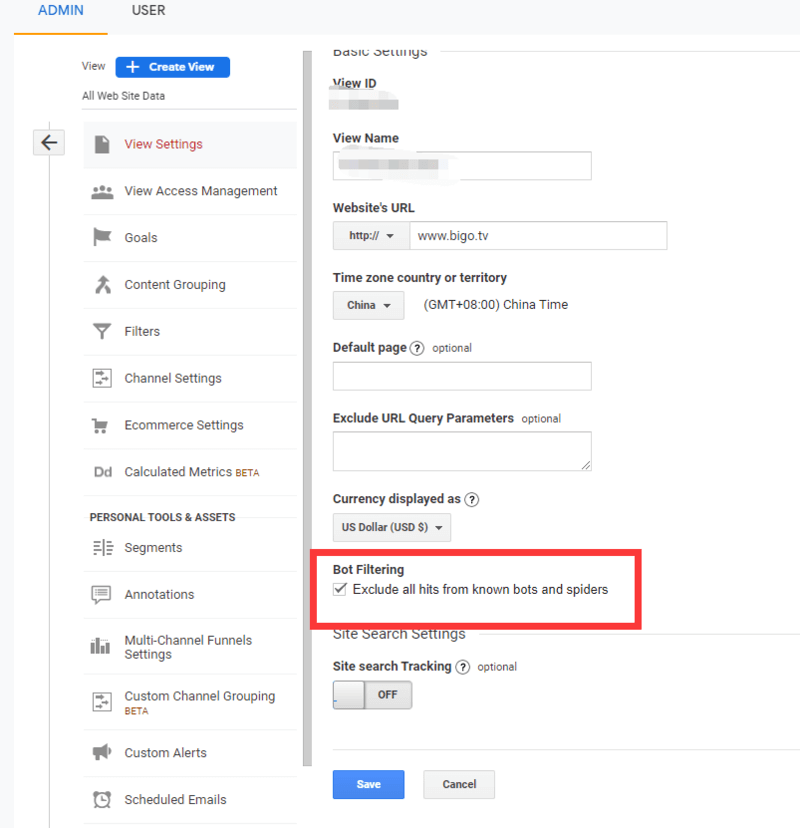 Filtrowanie botów w Google Analytics