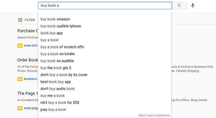 Legat de completarea automată YouTube
