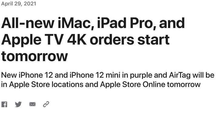 Appleプレスリリース