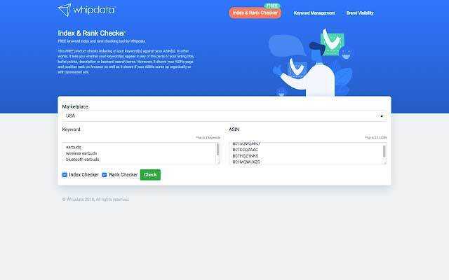 亚马逊的关键字索引排名检查器