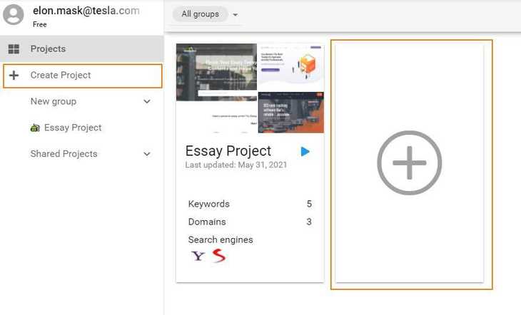 Spyserp Criar Projeto