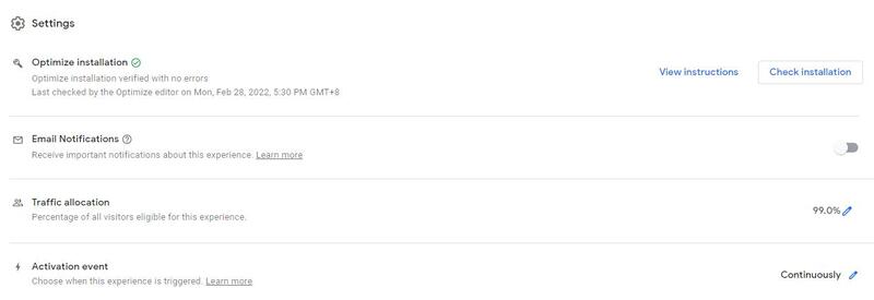 Optimalkan Pengaturan