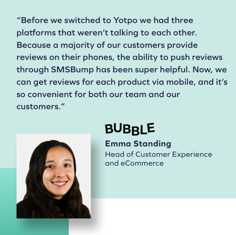 Angebot für Bubble Skincare und SMS-Marketing