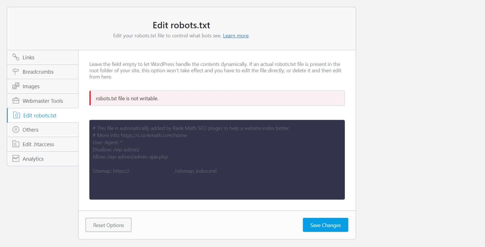 Rang Mathe bearbeiten robots.txt