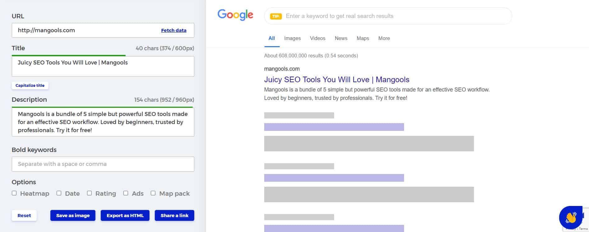 mangools google serp