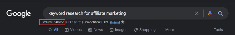 Google Keywords überall