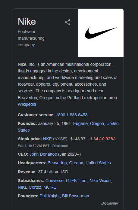 SEO Data Terstruktur - nike