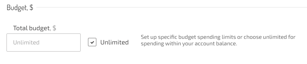 Como configurar o orçamento da campanha
