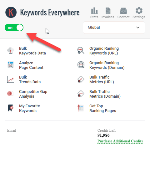 kata kunci di mana-mana aktifkan