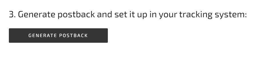 Gerar o link de postback no Adsterra