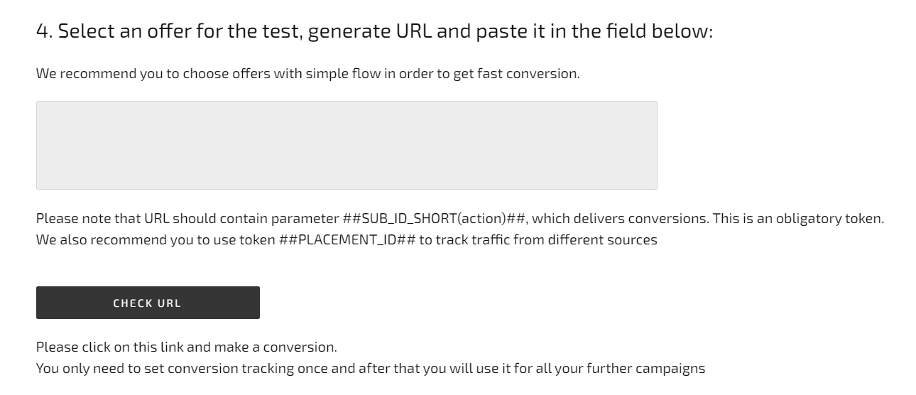 Como verificar se o Adsterra começou a rastrear conversões